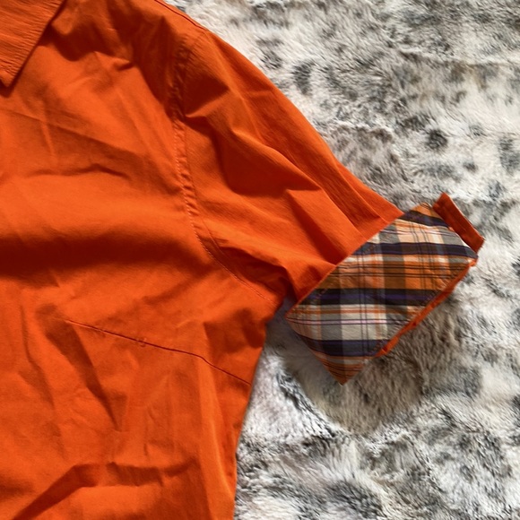 Bugatchi womens button down orange top - Picture 4 of 5